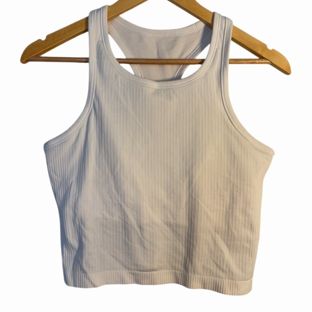 lululemon athletica White Ribbed Tank Top